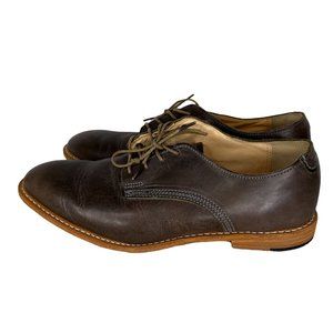 Timberland Mens Gray Leather Lace Up Oxford Dress Shoes Size US 11M